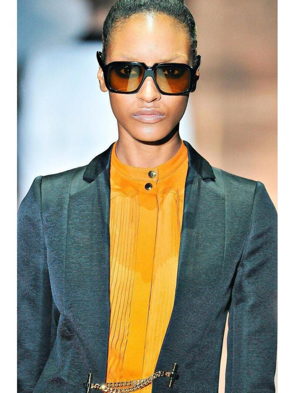 GUCCI Spring  Runway Black Jacket With Chain Closure Sz :46 NEW